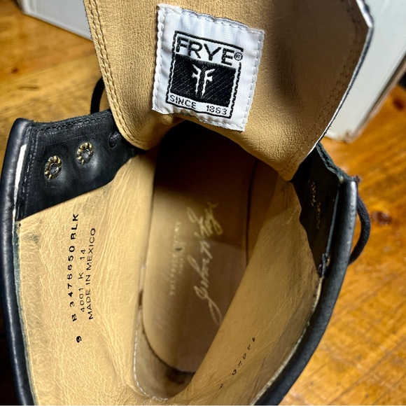 Frye Women’s James Black Leather Lace-Up Boots - Rarely Worn - Picture 8 of 11